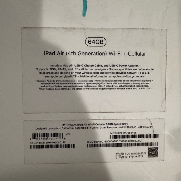 EUC IPad Air 4th generation 64Gb with full cover - Picture 6 of 6